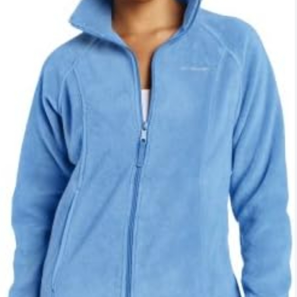 EUC!! Columbia Benton Springs Women's Light Blue Fleece Jacket Sz L